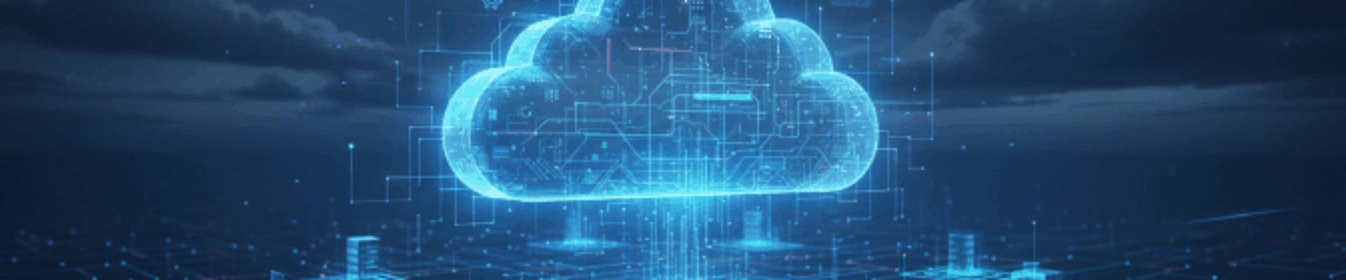 Conceptual image showing a glowing blue cloud computing icon connected to various servers and data points, with symbols for money, gears, and time representing cloud billing models and cost optimization for engineers.